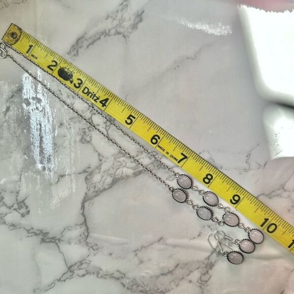 Rose Quartz necklace and earring set - Picture 8 of 11